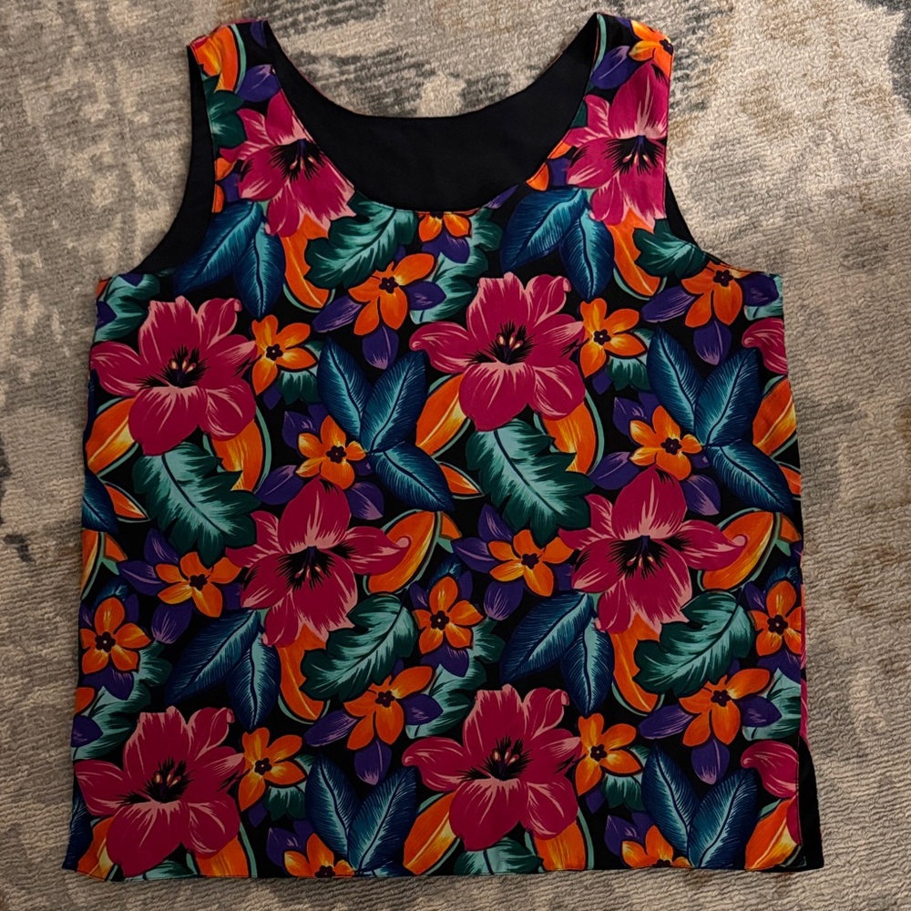 Floral Sleeveless Top - Multicolor